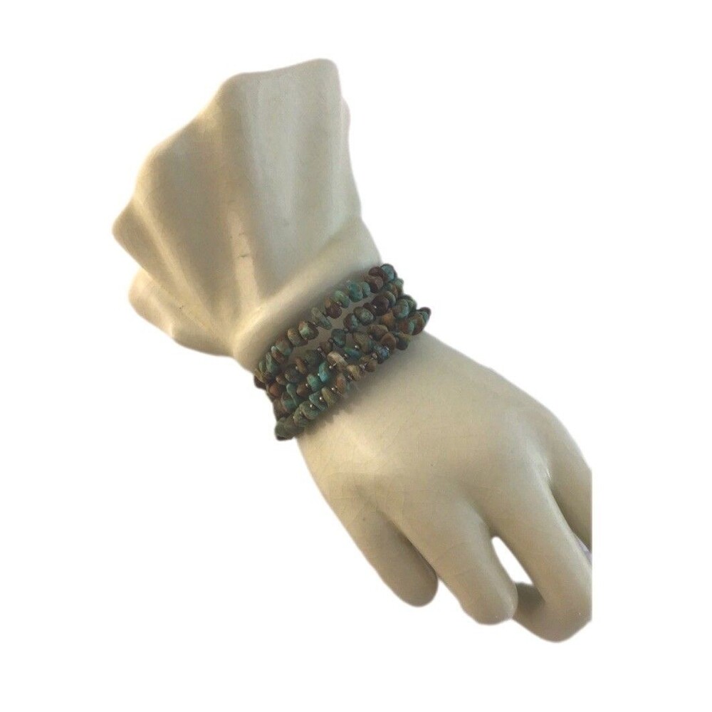 African Turquoise Wrap Bracelet, Size 31.5 Inches
